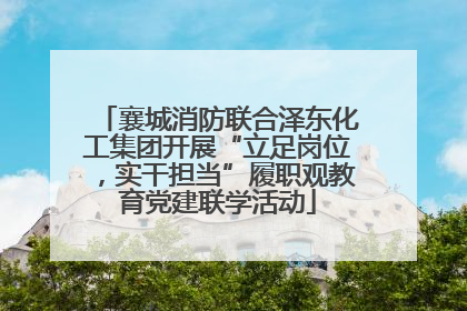 襄城消防联合泽东化工集团开展“立足岗位，实干担当”履职观教育党建联学活动