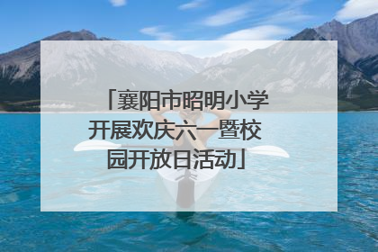 襄阳市昭明小学开展欢庆六一暨校园开放日活动