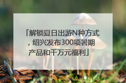 解锁夏日出游N种方式，绍兴发布300项暑期产品和千万元福利