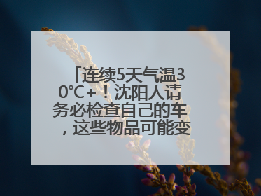 连续5天气温30℃+！沈阳人请务必检查自己的车，这些物品可能变“炸弹”！