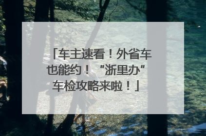 车主速看！外省车也能约！“浙里办”车检攻略来啦！