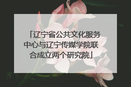 辽宁省公共文化服务中心与辽宁传媒学院联合成立两个研究院
