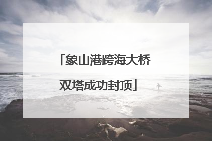 象山港跨海大桥双塔成功封顶