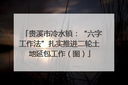 贵溪市冷水镇：“六字工作法”扎实推进二轮土地延包工作（图）