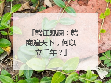 赣江观澜：赣商遍天下，何以立千年？