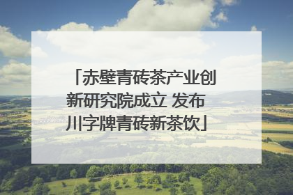 赤壁青砖茶产业创新研究院成立 发布川字牌青砖新茶饮
