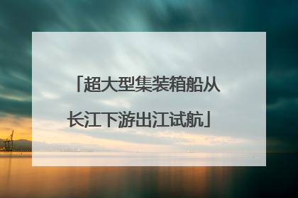 超大型集装箱船从长江下游出江试航