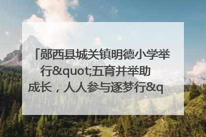 郧西县城关镇明德小学举行"五育并举助成长，人人参与逐梦行"庆六一活动