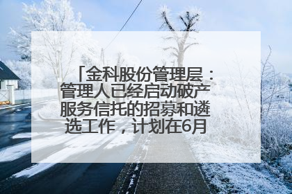 金科股份管理层：管理人已经启动破产服务信托的招募和遴选工作，计划在6月初召开评审会