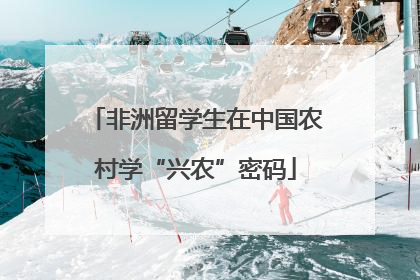 非洲留学生在中国农村学“兴农”密码