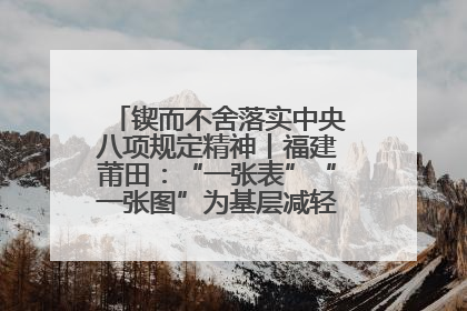 锲而不舍落实中央八项规定精神丨福建莆田：“一张表”“一张图”为基层减轻“数字负担”