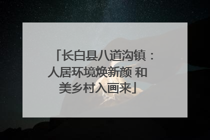 长白县八道沟镇：人居环境焕新颜 和美乡村入画来