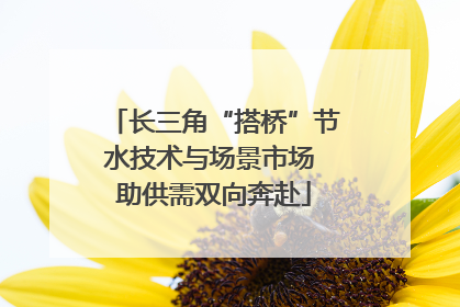 长三角“搭桥”节水技术与场景市场 助供需双向奔赴