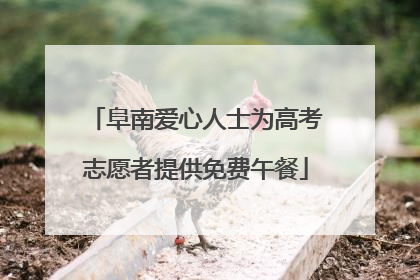 阜南爱心人士为高考志愿者提供免费午餐