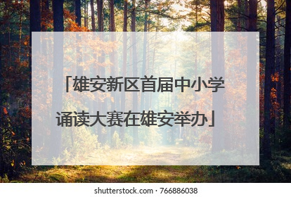 雄安新区首届中小学诵读大赛在雄安举办