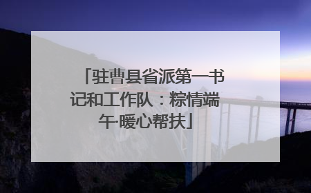 驻曹县省派第一书记和工作队：粽情端午·暖心帮扶