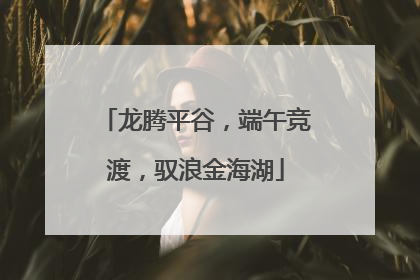 龙腾平谷，端午竞渡，驭浪金海湖