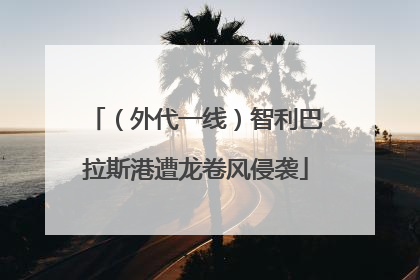 （外代一线）智利巴拉斯港遭龙卷风侵袭