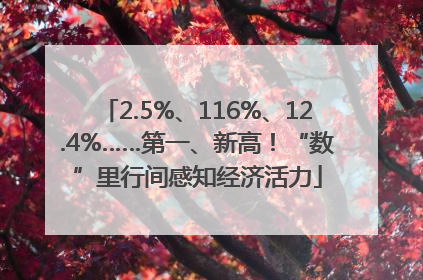 2.5%、116%、12.4%……第一、新高！“数”里行间感知经济活力