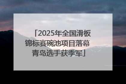 2025年全国滑板锦标赛碗池项目落幕 青岛选手获季军
