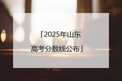 2025年山东高考分数线公布