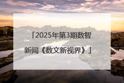 2025年第3期数智新闻《数文新视界》