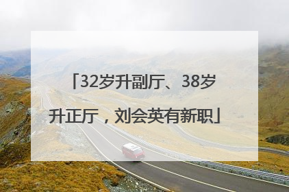 32岁升副厅、38岁升正厅，刘会英有新职