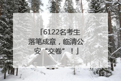 6122名考生落笔成章，临清公安“交卷”！