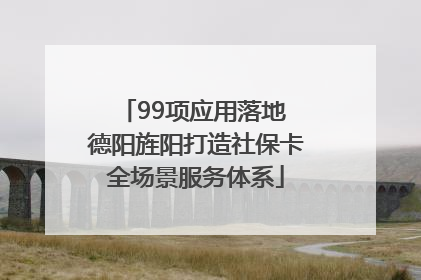 99项应用落地 德阳旌阳打造社保卡全场景服务体系