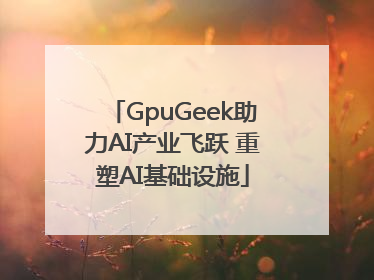 GpuGeek助力AI产业飞跃 重塑AI基础设施