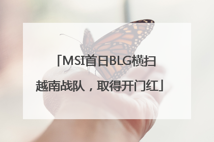 MSI首日BLG横扫越南战队，取得开门红